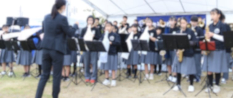 ステージでの吹奏楽演奏